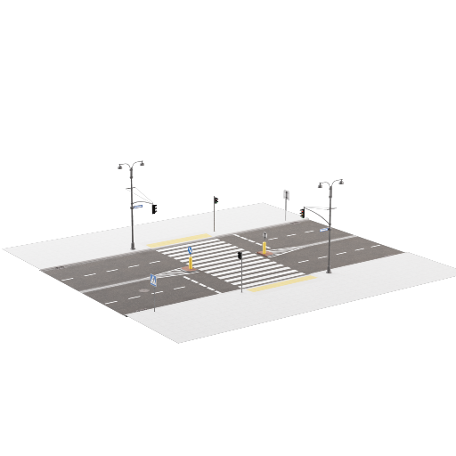 Street 4-Lane Crossing 1