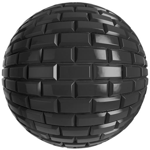 Ceramic Tiles Beveled 1 Dark Gray - 1 m Disp 12 mm