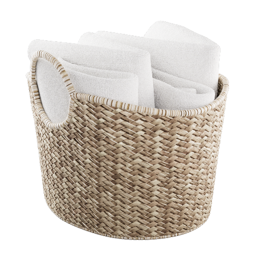Wicker Basket Towels 1