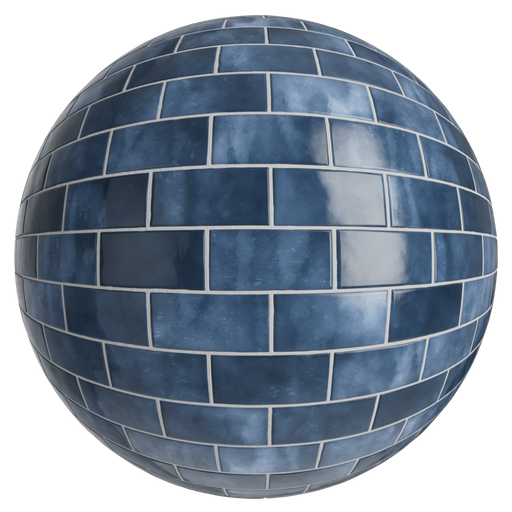 Ceramic Tiles Smooth 2 Medium Blue - 1 m Disp 2 mm