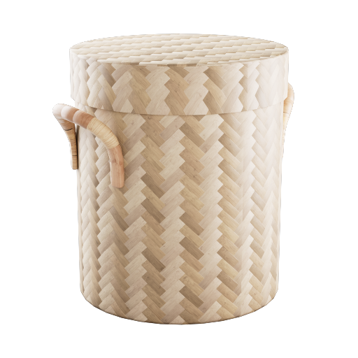 Lidded Wicker Basket 1