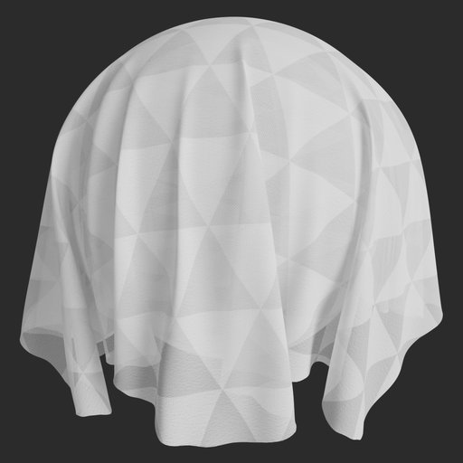 Curtain Thin 1 White Pattern - 30 cm