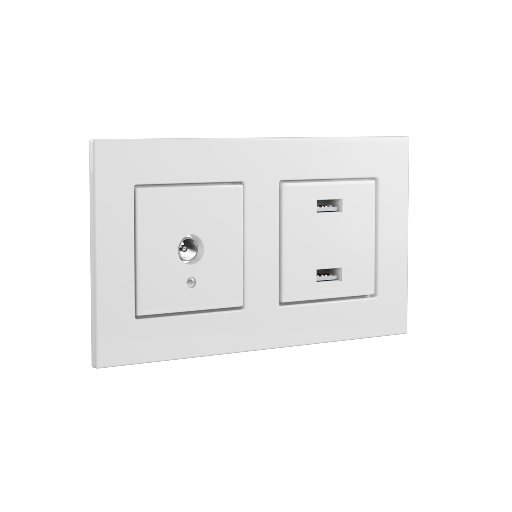 Outlet 1 Coax USB