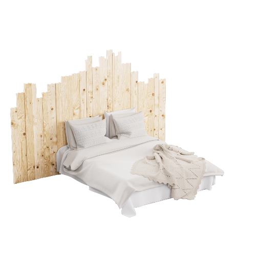 Rustic Headboard Bed 1