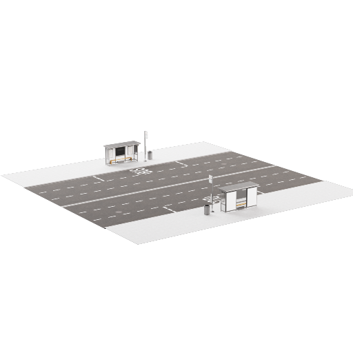 Street 6-Lane Bus Stop 1