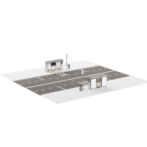 Street 4-Lane Bus Stop 1