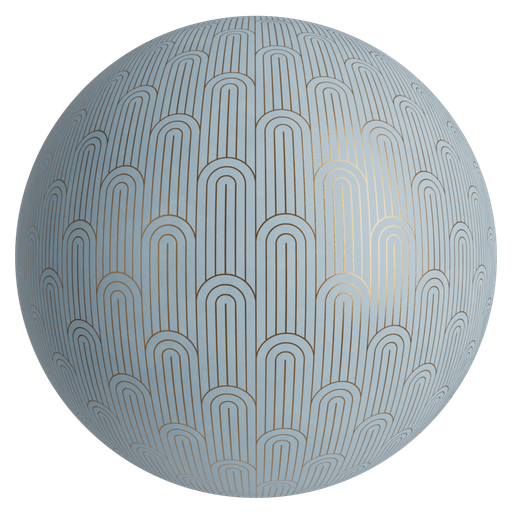 Wallpaper Printed Pattern 2 Aqua - 3 m