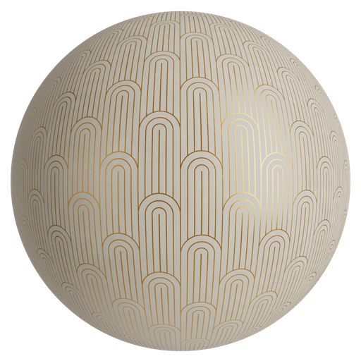 Wallpaper Printed Pattern 2 Gold - 3 m