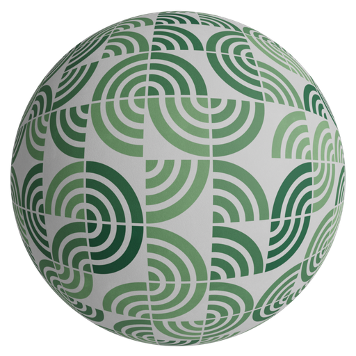 Wallpaper Printed Pattern 4 Green - 250 cm