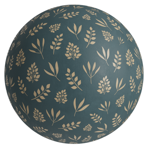 Wallpaper Printed Pattern 1 Petrol - 240 cm