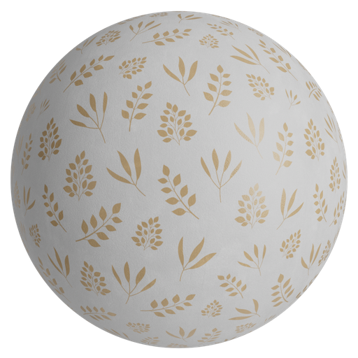 Wallpaper Printed Pattern 1 White - 240 cm