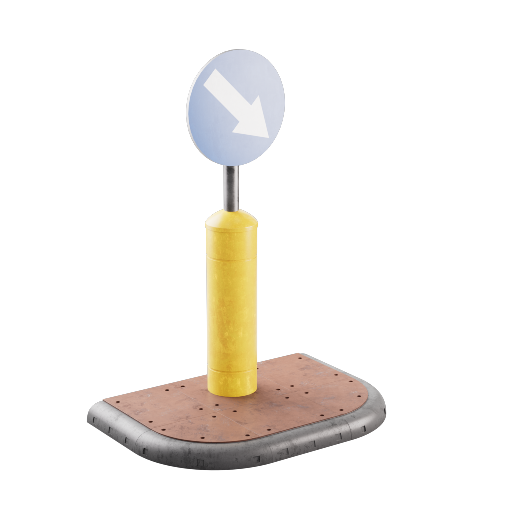 Keep Right Bollard 1