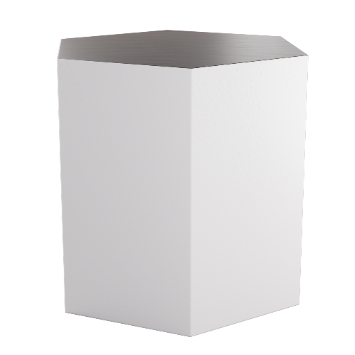 Side Table Hexagon Tall White
