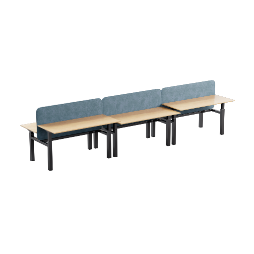 Six Person Linear Workstation 2