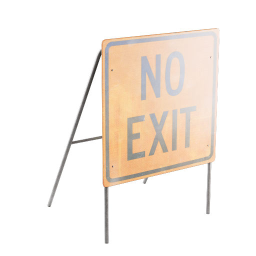 Road Sign 3 - No Exit