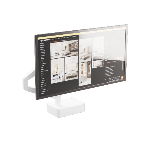 Computer Monitor 1 White Base