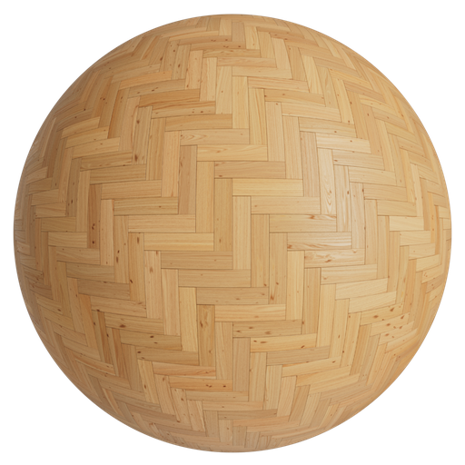 Woodfloor Scots Pine Herringbone 1 - 4 m Disp 1 mm