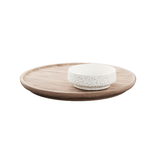 Round Wooden Tray 1