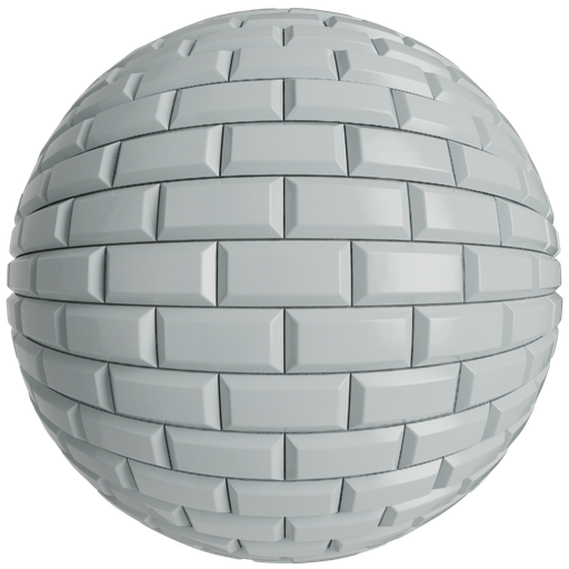 Ceramic Tiles Beveled 1 Light Bluish Gray - 1 m Disp 12 mm