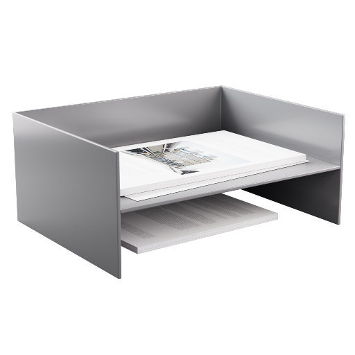 Office Paper Organizer 1 Full Gray