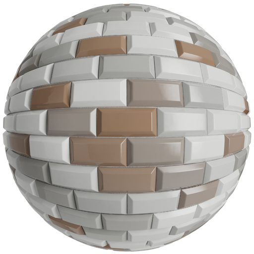 Ceramic Tiles Beveled 1 Mixed - 1 m Disp 12 mm