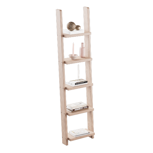 Wood Ladder Shelf 1 Styled