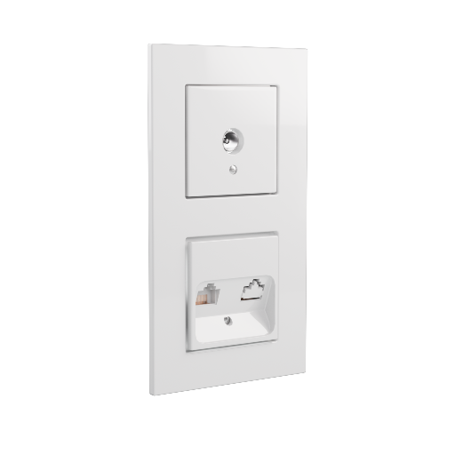 Outlet 1 Coax LAN Vertical