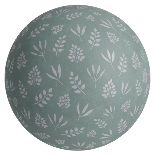 Wallpaper Printed Pattern 1 Green - 240 cm