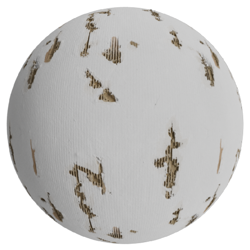 Cardboard Torn 1 White - 50 cm Disp 7 mm