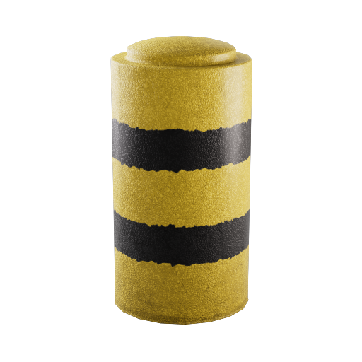 Concrete Bollard Yellow 2