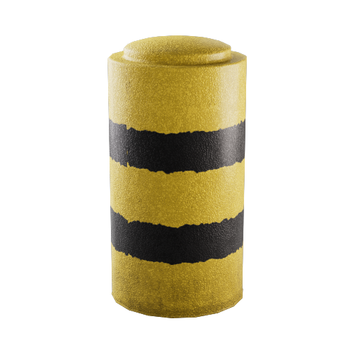 Concrete Bollard Yellow 1
