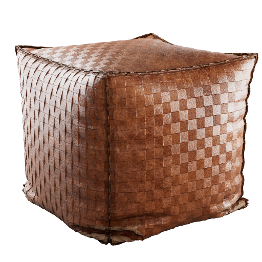 Leather Pouf 2