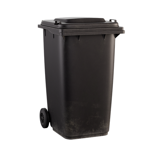 Roll Out Bin - 240L - Black