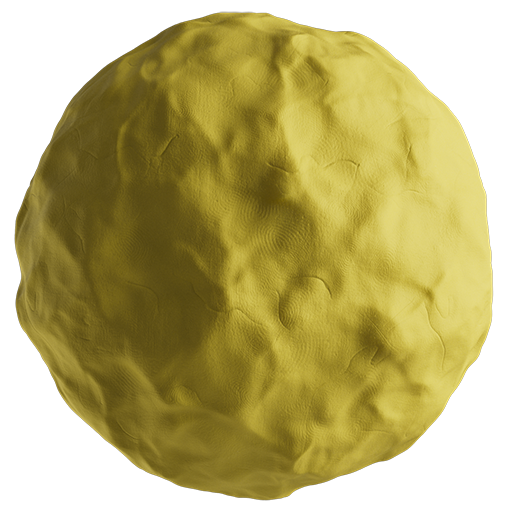 Toy Clay Heavy Yellow 30cm Disp 0.5cm