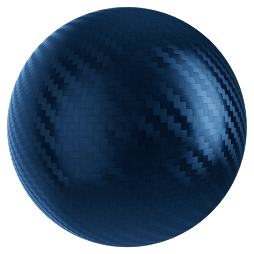 Carbon Fiber 02 Matte Dyed Blue 4cm