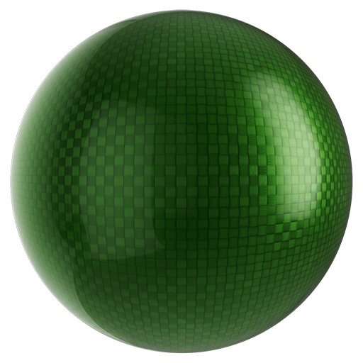 Carbon Fiber 01 Glossy Dyed Green 4cm