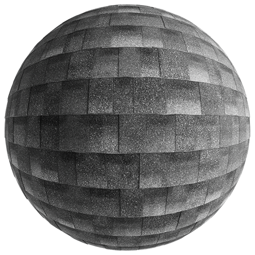 Rooftiles Asphalt Shingles 001 Grey 240cm Disp 1.7cm