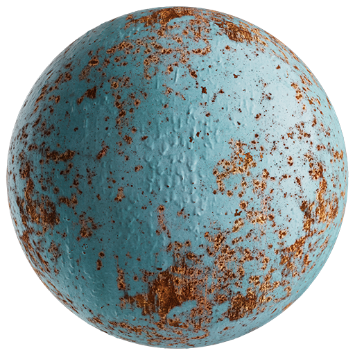 Metal Paint Rusty Spots 001 Turquoise 80cm Disp 0.12cm