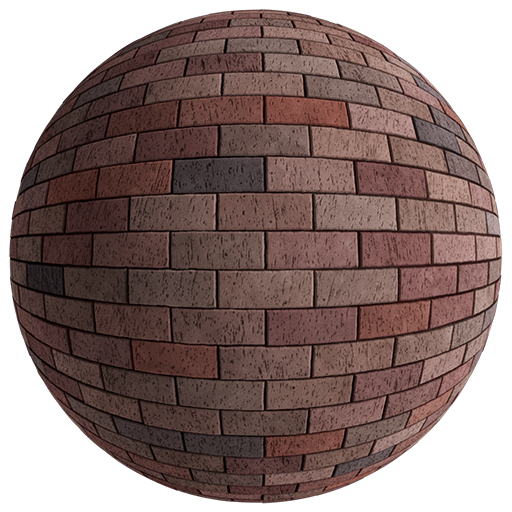 Concrete Tiles Runningbond 001 Red 800cm Disp 1.5cm