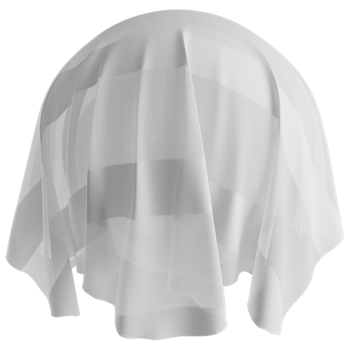 Curtain Thin 001 White Striped 100cm