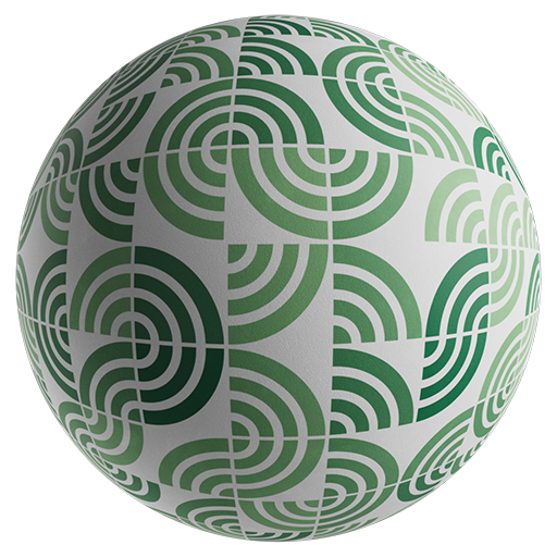 Wallpaper Printed Pattern 04 Green 250cm