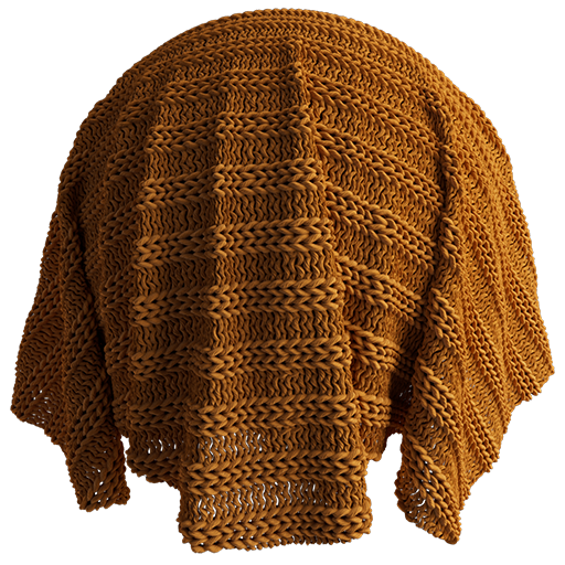 Wool Knit 05 Orange 100cm Disp 0.5cm