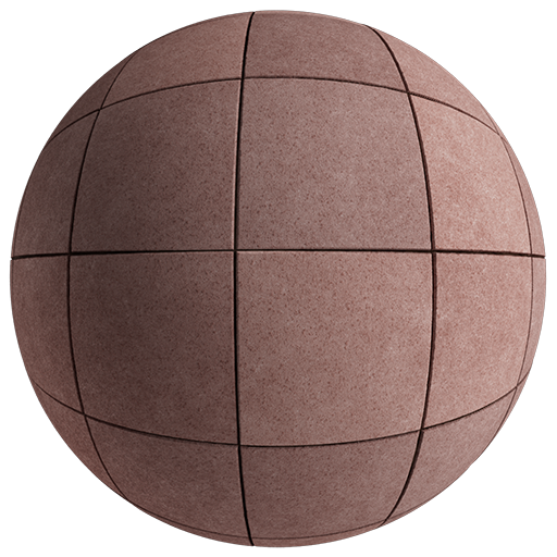 Concrete Tiles Square 001 Red 1000cm Disp 0.5cm