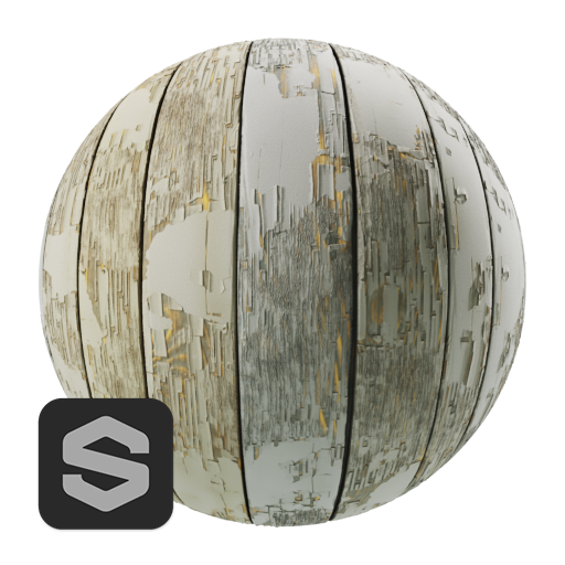 Worn Rustic Painted Fence 120cm Disp 1.5cm
