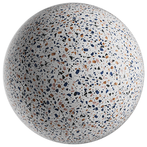 Terrazzo Dense 002 White 200cm