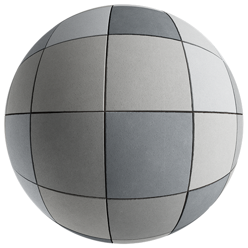 Concrete Tiles Square 001 Mixed 1000cm Disp 0.5cm