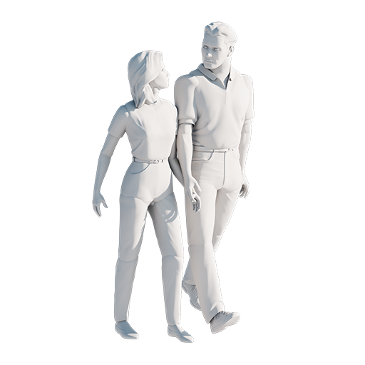 Man & Woman Walking - Zygote