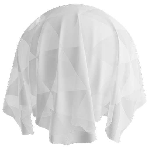 Curtain Thin 001 White Pattern 100cm