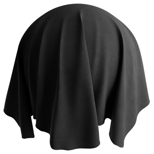 Corduroy 01 Black 75cm