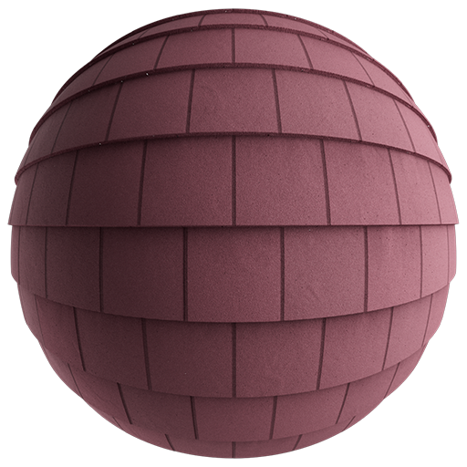 Rooftiles Flat 001 BordeauxRed 240cm Disp 3.3cm